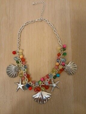 Unbranded Multicolor Seashell & Starfish Charm Necklace